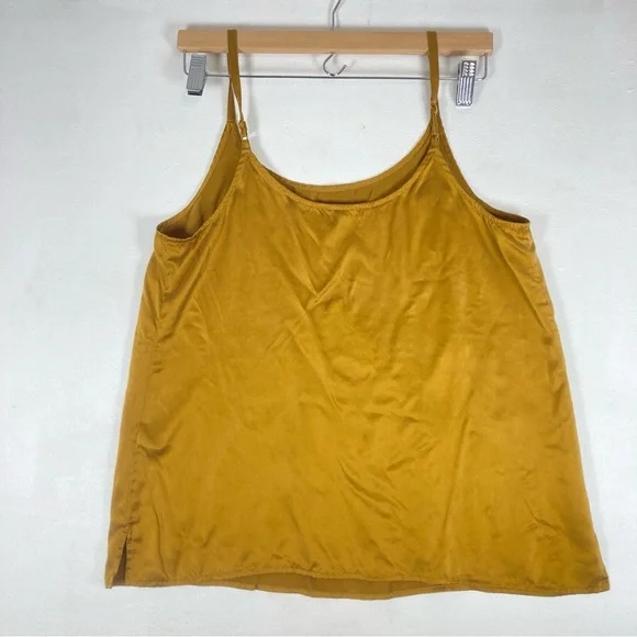 Eileen Fisher Silk Tank Top Size S/P Arnica Gold Camisole Office Casual - Picture 2 of 15